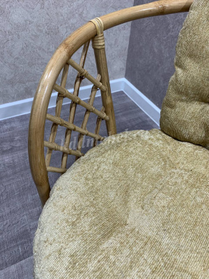 Кресло RJG-Bahama (Ротанг №4, ткань Mulan 141)