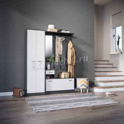 Шкаф Интер (Антрацит/Белый)
