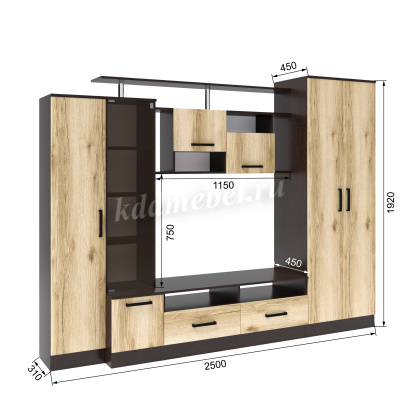 Гостиная Оскар-5 (Венге/Дуб делано)