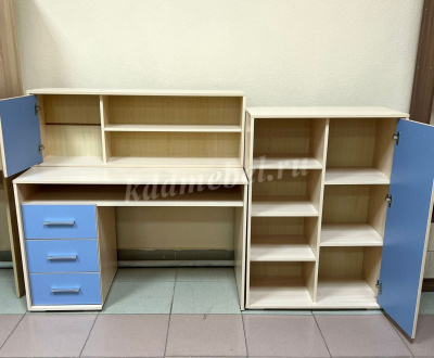 Уголок школьника Паскаль СТ-104 (Дуб молочный/Синий)