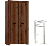 Шкаф Квадро-18 2-х створчатый (Дуб Делано темный)