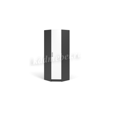 Шкаф угловой Чикаго (Антрацит/Белый)