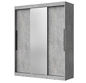 Шкаф-купе с зеркалом Лето-3 1.7 (Цемент светлый)