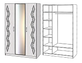 Шкаф Диана 3-х створчатый (Анкор светлый)