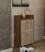 Обувница Памир 2-х секционная (Ясень шимо темный/Ясень шимо светлый)