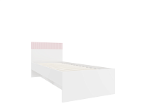 Кровать Алиса 800*2000 с ортопедическим основанием 332.01 исп.2 (Белый/Розовый)