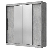 Шкаф-купе Лето-4 2.0 с зеркалом (Цемент светлый)