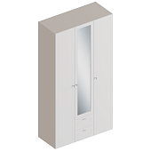 Шкаф 3ств. Лорэн с 2 ящиками (Тефия/Софт айс)