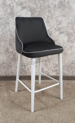 Стул полубарный Ками (Серо-дымчатый/Белый)