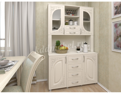 Буфет Нарус №6 (Белый/Патина премиум) 