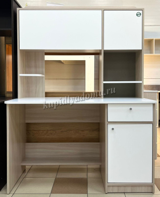 Стол компьютерный Котофей (Ясень шимо светлый/Белый)