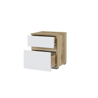 плейона тумба прикроватная дуб делано+белый откр плейона тумба прикроватная дуб делано+белый откр