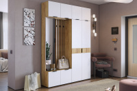 Прихожая Бери К4 Крафт золотой Дерево белое Прихожая Бери К4 Крафт золотой Дерево белое