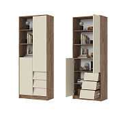 Стеллаж Рейн (Дуб крафт табачный/Кашемир)