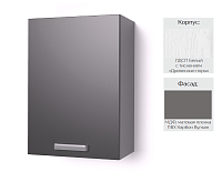 Шкаф верхний сушка 5С кухня Осло (Белый/Карбон вулкан)