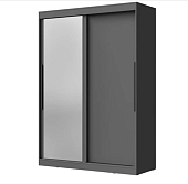 Шкаф-купе Лето-2 1.5 с зеркалом (Графит)
