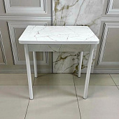 Стол обеденный Д17 раскладной (Оникс/Опоры белые)