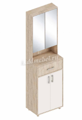 Прихожая Граф вариант №1(Дуб баррик/Перламутр)