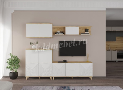 Тумба Остин 1500 (Бунратти/Белый/Ромб)