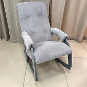 Кресло-качалка Консул Модель 67 (Серый ясень/Ткань велюр Серый Verona Light Grey)