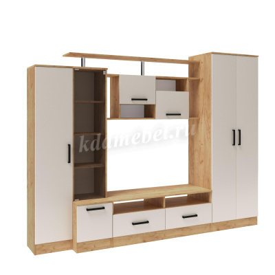 Гостиная Оскар-5 (Дуб крафт золотой/Кашемир)