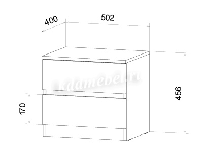 Тумба прикроватная Ленора (Дуб вотан/Кашемир)
