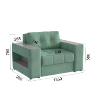 Кресло кровать Доро_Мятный Кресло кровать Доро_Мятный