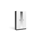 Шкаф 3д.с зеркалом Чикаго (Антрацит/Белый)