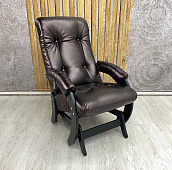 Кресло-маятник Неаполь Модель 12 (Венге-эмаль/Экокожа Коричневый Oregon perlamutr 120)