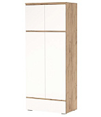 Шкаф Гретта 4С1Я (Дуб крафт золотой/Белый)