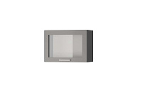 Шкаф верхний со стеклом 5ХС кухня Танго (Белый/Ваниль глянец)