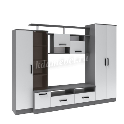 Гостиная Оскар-5 (Графит серый/Камень серый)