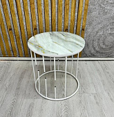 Стол журнальный Георгин-06 с фотопечатью (Белый/2706/Белый) 