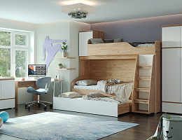 Гретта (Дуб крафт золотой/Белый)