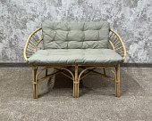 Диван двухместный RJG-Princess (Ротанг №4, ткань JPN DRILL 102)