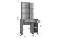 Виктория 1 Спальня Белое дерево Трюмо Схема Виктория 1 Спальня Белое дерево Трюмо Схема