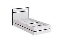 Кровать Аркон 0.9 с настилом (Белый/Бетон темный)
