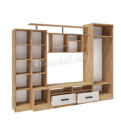 Гостиная Оскар-5 (Дуб крафт золотой/Кашемир)