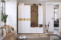 Прихожая Бери К3 Крафт золотой Дерево белое Прихожая Бери К3 Крафт золотой Дерево белое