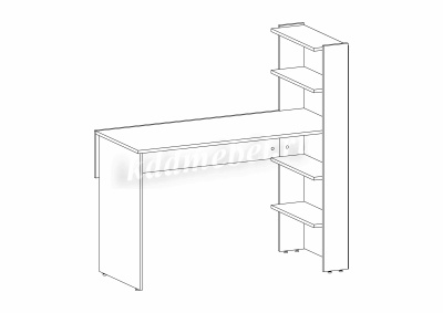 Стол письменный Бостон NEW (Белый/Венге) 