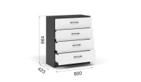 Комод 4ящ антрацит_белый_3 Комод 4ящ антрацит_белый_3