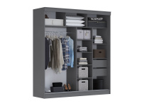 шкаф 2,0м Орион_графит_открытый шкаф 2,0м Орион_графит_открытый