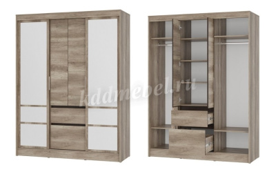 Шкаф-купе Энигма ШКК-06 (Дуб каньон/Венге)