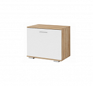 Обувница Италия 600 (Дуб сонома/Белый глянец)