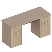 Стол письменный Ева 2-х тумбовый (Тира/Кадена вуд)