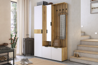 Прихожая Бери К2 Крафт золотой Дерево белое Прихожая Бери К2 Крафт золотой Дерево белое