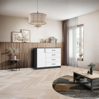 Комод 1д4ящ антрацит_белый_4 Комод 1д4ящ антрацит_белый_4