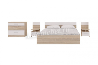 Спальня Уют (Дуб сонома/Белый)
