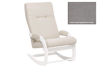 Кресло-качалка Leset Блисс (Белый/Ткань велюр Серый Antonio grey)