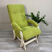 Кресло-маятник Неаполь Модель 12 (Дуб шампань-эмаль/Ткань Зеленый Verona Apple Green)